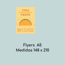 Flyers A5 (Medidas 148 x 210 mm)