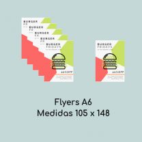 Flyers A6 ( Medidas 105 x 148 mm)